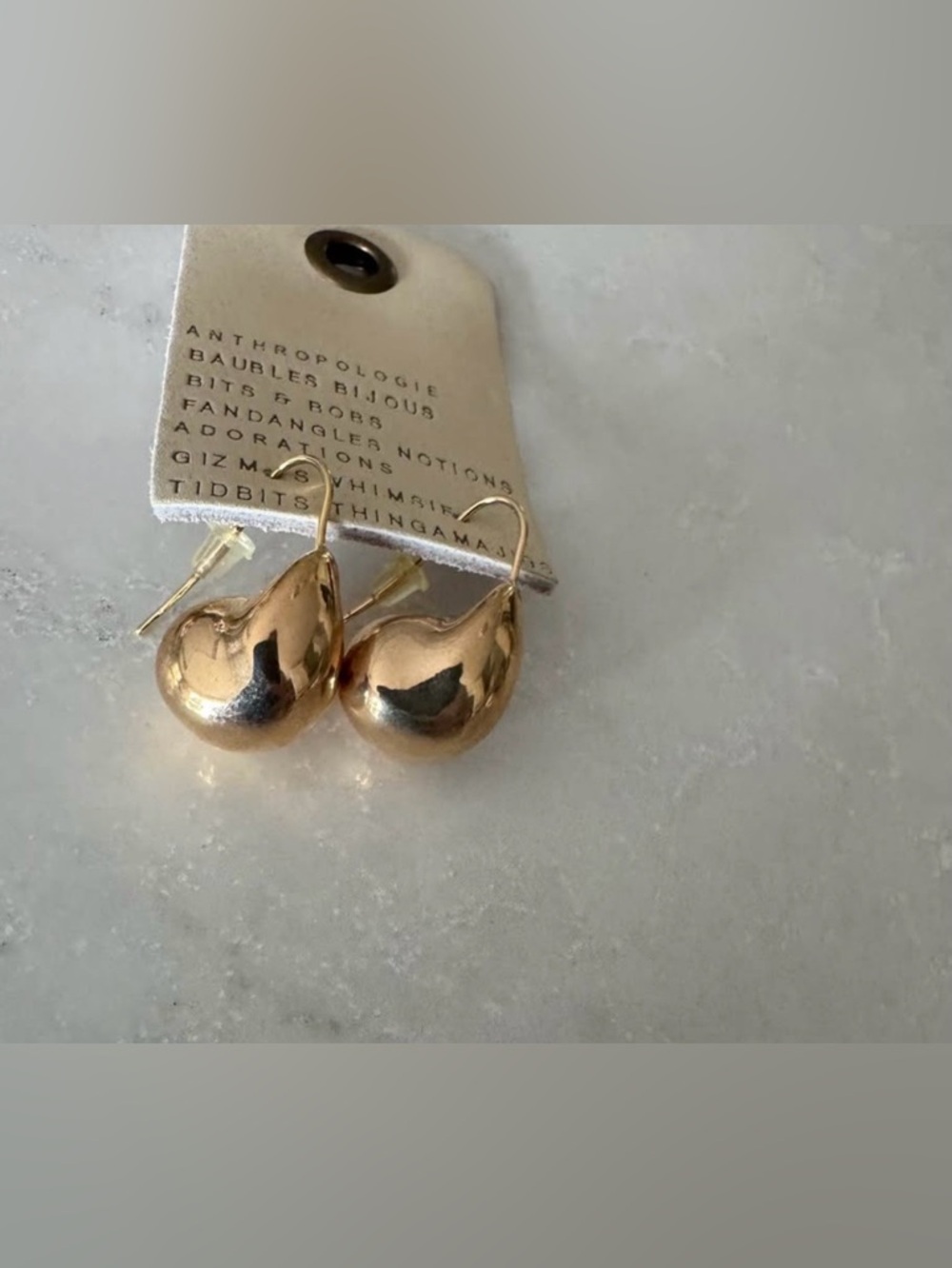 Anthropologie Gold Dangle Earrings